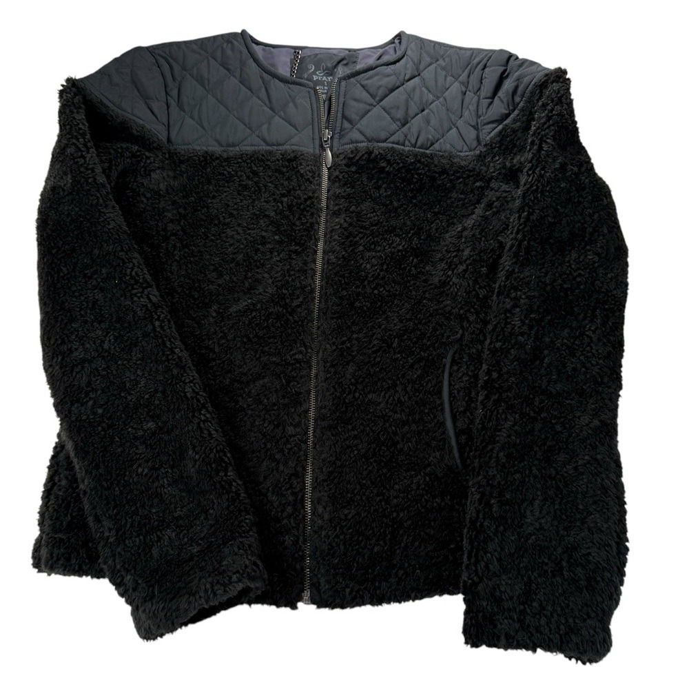 PRANA good lux sherpa winter coat jacket black small‎